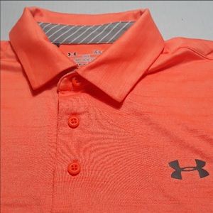 Under Armour Hydro-Orange Golf Polo Sz Large NWOT